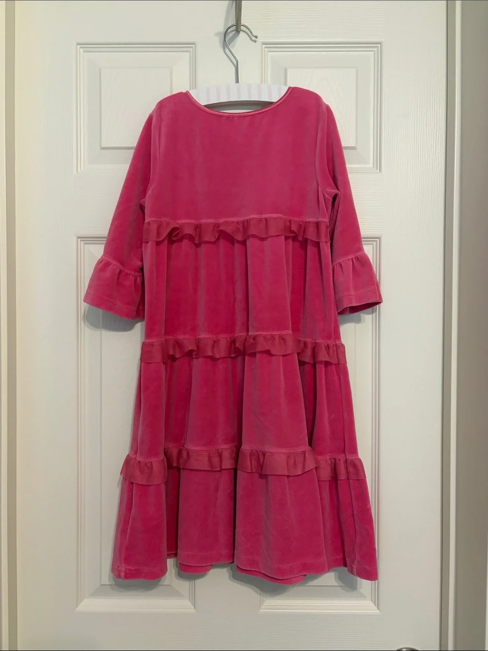 Hanna Anderson pink tiered dress - Size 6-7